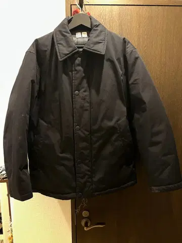 UNIQLO U 블랙 다운 자켓 남성용 캐주얼 L 사이즈