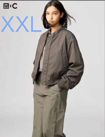 [ 새상품급 ] UNIQLO 보머 자켓 카키 XXL