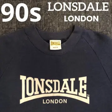 90s LONSDALE 론스데일 플로키 프린트 맨투맨 페이드