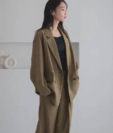 로리즈팜 홉색 더블 자켓 브라운