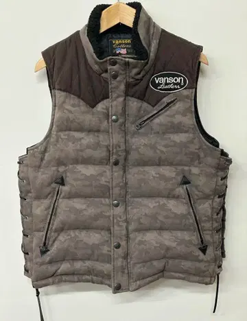 vanson 카모플라주 카모플라쥬 다운 베스트 XL
