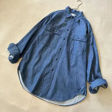 23AW AMERICANA 오버사이즈 데님 셔츠 일본제
