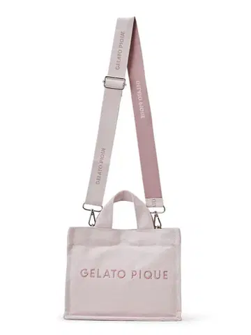 gelato pique 젤라피케 캔버스 로고 숄더백 핑크
