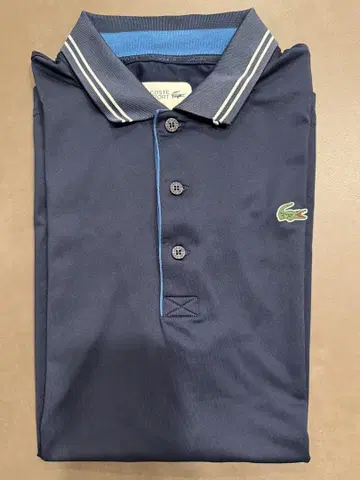 LACOSTE 네이비 피케 셔츠 US L