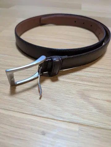 BROOKS BROTHERS 제뉴인 가죽 벨트 다크 브라운