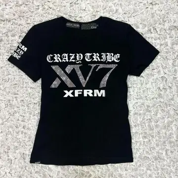 [ 초레어 ] XFRM 티셔츠 Y2K 스톤 로고 블랙 EXILE