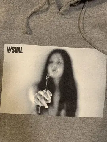 V/SUAL 비주얼 후드티 후디 풀오버 L 그레이
