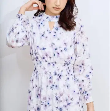 Noela 자카드 꽃무늬 원피스 라벤더
