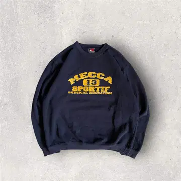90s MECCA USA제 칼리지 맨투맨 네이비 vintage