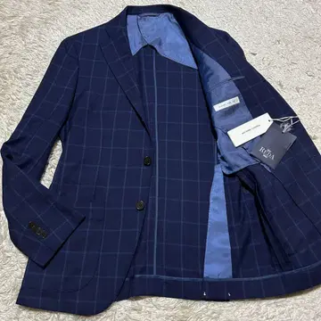 블레이저스뱅크 REDA 테일러드 자켓 체크 네이비 XL 택 포함