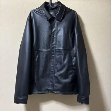ZARA 블랙 가죽 자켓 42