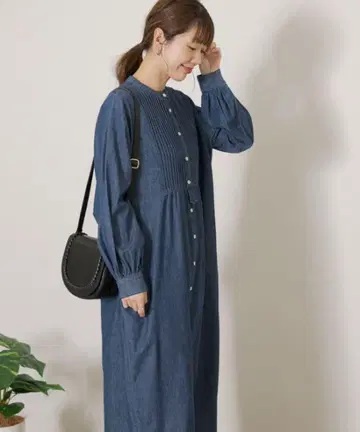 핀턱 요크 데님 셔츠 원피스 2 어반 리서치 서니 라벨