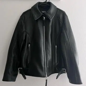 ZARA 블랙 가죽 자켓 M 사이즈 인기 라이더스