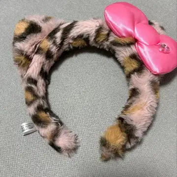 유니버설 키티 레오파드 무늬 고양이 귀 머리띠