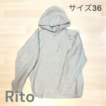 Rito 니트 후드티 그레이 비대칭 structure