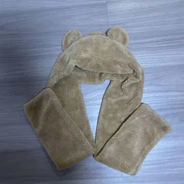 디즈니 더피 후드 부착 머플러