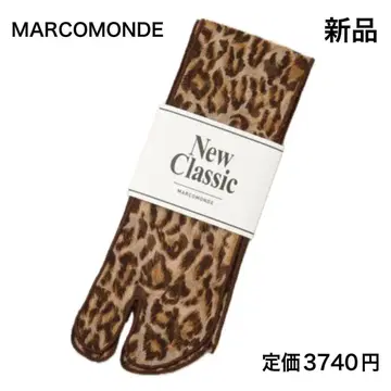 새상품 MARCOMONDE 서랍 레오파드 시어 타비 삭스 양말