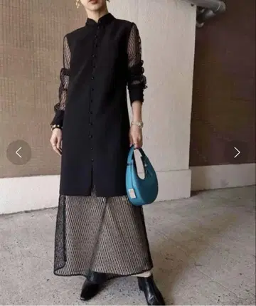 ameri MELON SLEEVE STRAIGHT DRESS