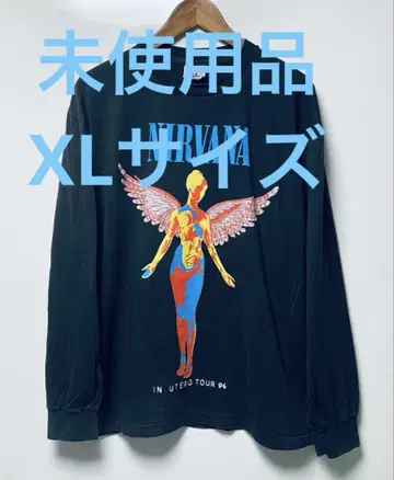 미사용품 NIRVANA IN UTERO L/S TEE USA 제조