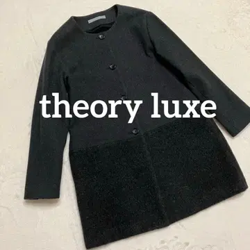 theory luxe 울 절개 노카라 코트 38 새상품급