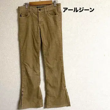 알지인 코듀로이 플레어 팬츠 베이지 부츠컷 여성용