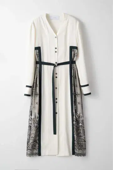 [ MURRAL ] Framed flower open long dress