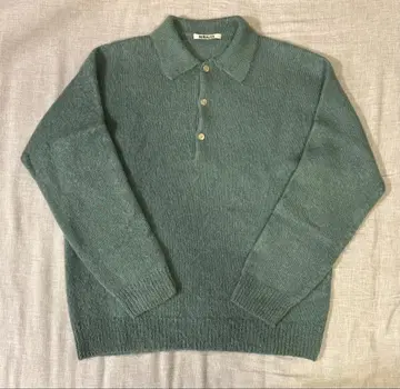 23AW AURALEE BRUSHED MOHAIR KNIT POLO 4