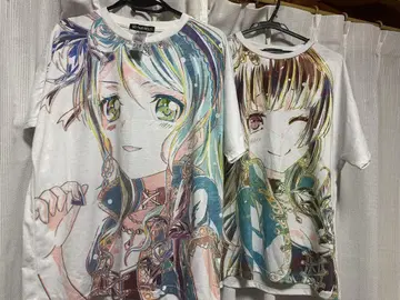 Roselia 풀 그래픽 T셔츠 히카와 사요 시로가네 린코