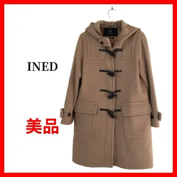 새상품급 INED 이네드 더플 코트 헤링본 베이지 겨울 B1417