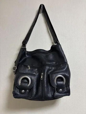 블랙 가죽 백