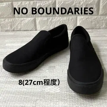 새상품급 NO BOUNDARIES 슬립온 블랙 8 (27cm 상당) 신발
