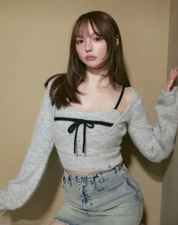 andmary Natalie 리본 세트 상의