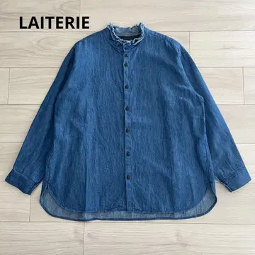 LAITERIE(레이트리) 면린넨 데님 셔츠