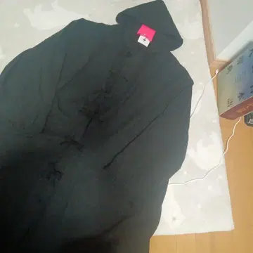 ryoji obata 리본 블랙 후디. 린넨 혼방. 정가 34100 이상