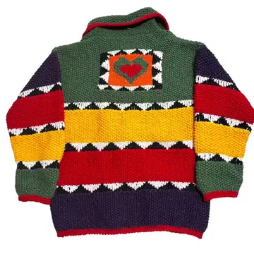 90s 구제 의류 니트 가디건 카우친 에콰도르 니트 컬러풀