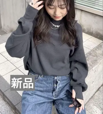 [새상품] 언그리드 슬리브 볼륨 와플 롱 슬리브 티