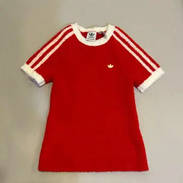 adidas 레드 숏 슬리브 스웨터 M