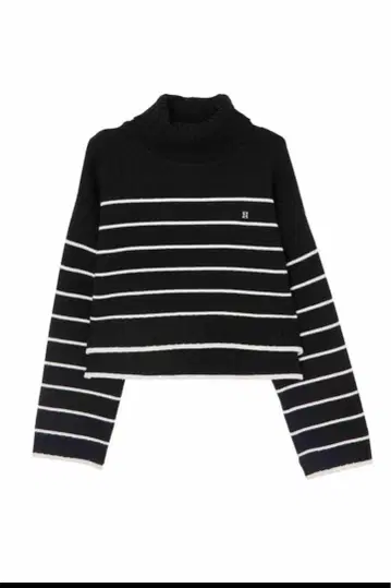 HerliptoStriped Turtleneck Knit Pullover