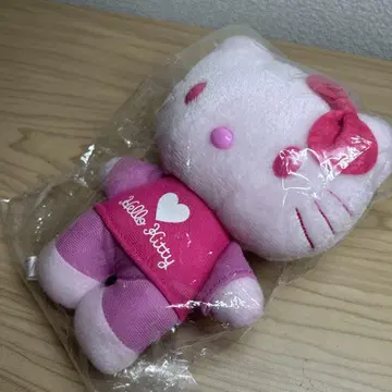 새상품 미개봉 헤이세이 레트로 2005년 헬로키티 봉제 인형 핑크 하트
