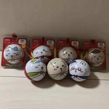 치이카와 코카콜라 크리스마스 볼 오너먼트 5종 7개 세트