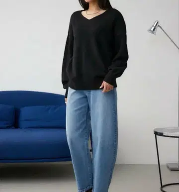 [ AZUL BY MOUSSY ] -V넥 모듬 컬러 니트 풀오버-