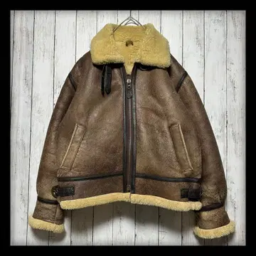 [ B3 무스탕 자켓 ] 플라이트 자켓 양가죽 브라운 L 상당