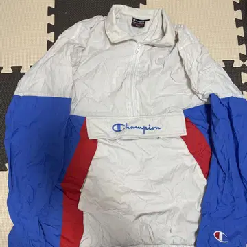 Champion 나일론 자켓 XXL 화이트/블루/레드