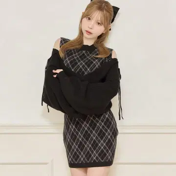Apres jour 레이어드 스타일 니트 원피스