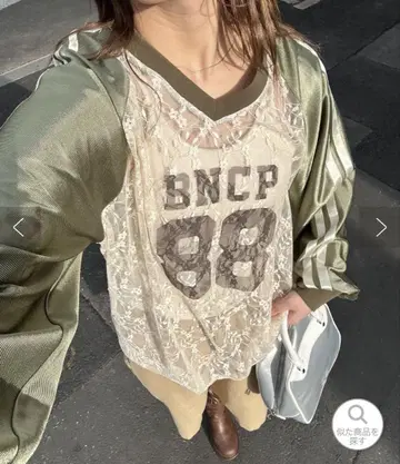 CIAOPANIC 레이스 도킹 풋볼 Tee