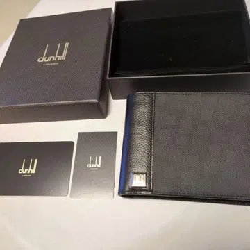 신 dunhill 이단 접이식 지갑 블랙