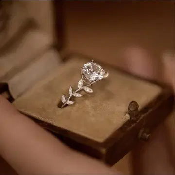 [ 고품질 ] 월계수 가지 모이사나이트 다이아몬드 D1.00ct 반지