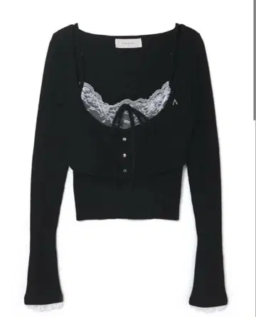 Andmary Brenda lace knit set black