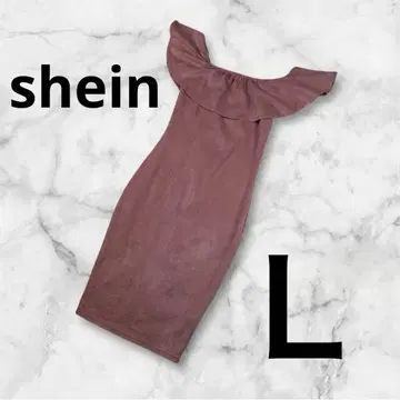 [ shein ] 여성용 오프숄더 원피스 L 핑크