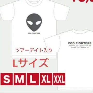 미사용 새상품 foo fighters 푸 파이터즈 에이리언 T셔츠 L